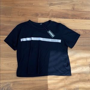 Gunmetal Foil Shirt in Black